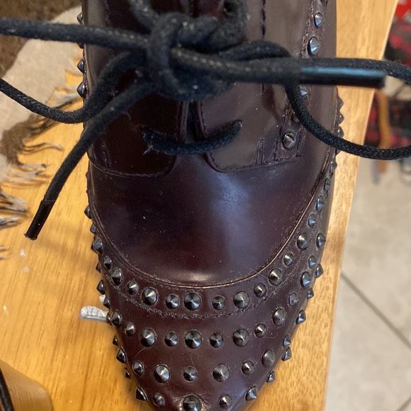 Kenneth Cole Plum leather spiked bootie - Picture 6 of 8